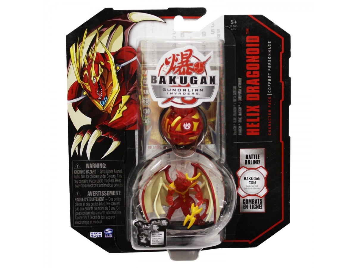 Bakugan Gundalian Invaders Helix Dragonoid Character Pack