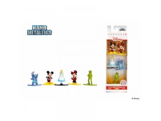 Nano Metalfigs Disney 5'li Mini  Figür 4 Cm - Stitch Mickey Minnie Kermit Alice
