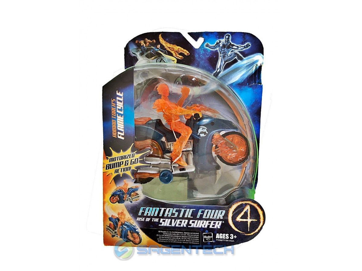 Fantastic Four Vehicle Set - Torch's Flame Cycle Figür 20 Cm Hasbro