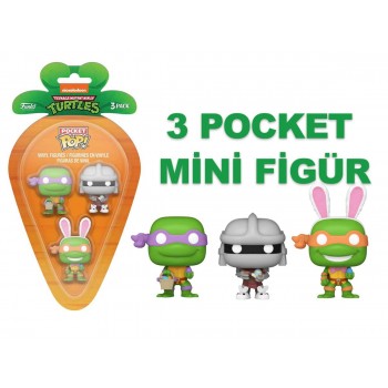 Funko 3-Pack Carrot Pocket Pop: Teenage Mutant Ninja Turtles - Donatello, Michelangelo, Shredder