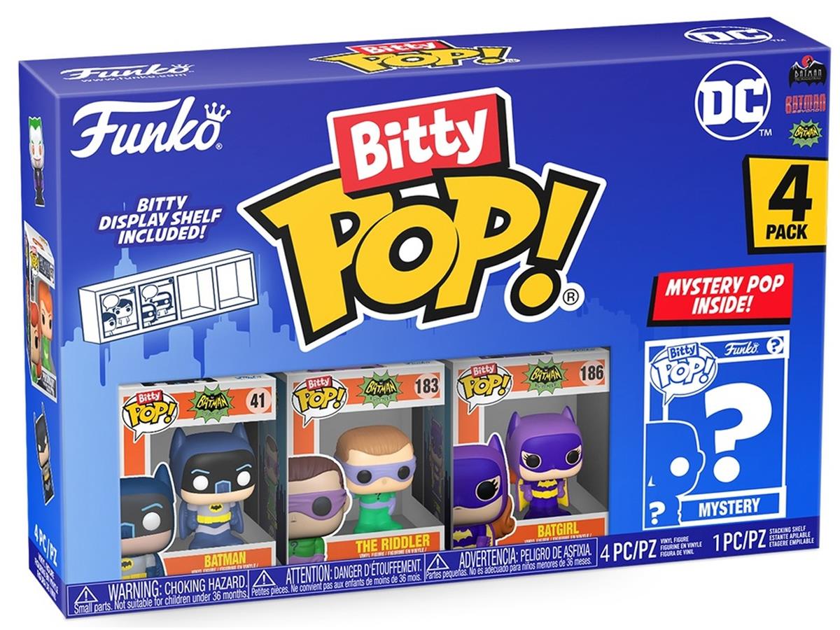 Funko Bitty Pop 4'lü Paket Dc - Batman Adam West, The Riddler, Batgirl