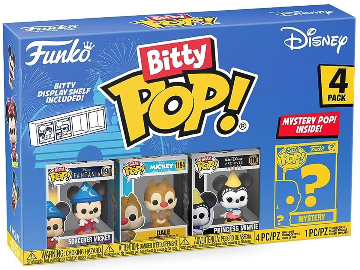 Funko Bitty Pop 4'lü Paket Disney - Sorcerer Mickey, Dale, Princess Minnie