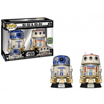 Funko Pop 2-Pack Disney: Star Wars - R2-D2 & R5-D4 Galactic Convention Exclusive Bobble-Head