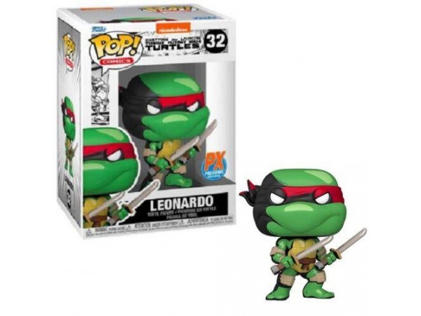Funko Pop Comics: Teenage Mutant Ninja Turtles - Leonardo PX Previews Exclusive No:32