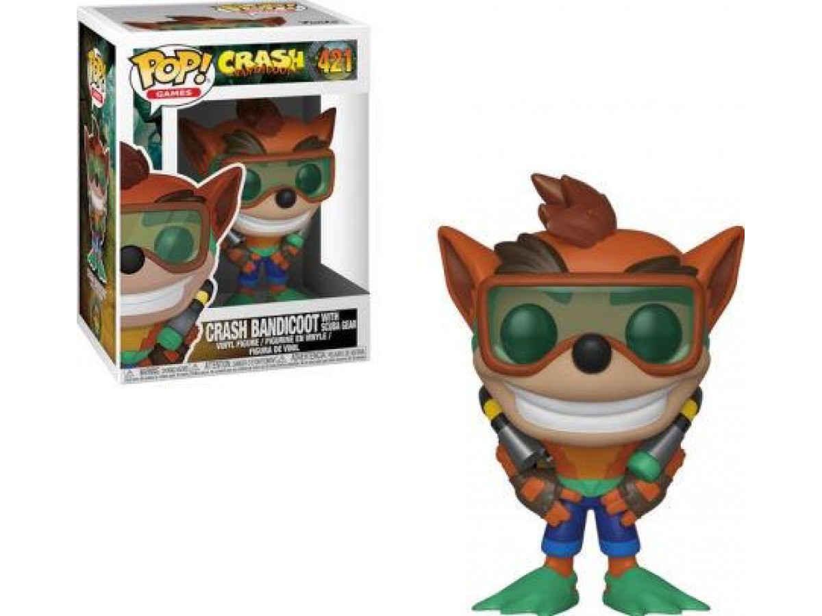 Funko Pop Crash Bandicoot With Scuba Gear Figürü