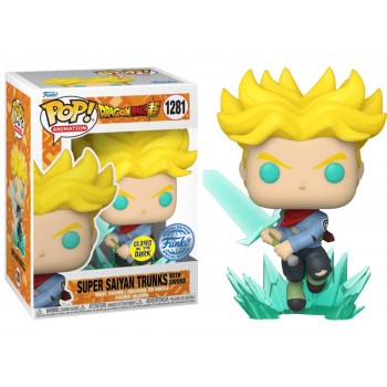 Funko Pop Dragon Ball Super - Ss Trunks With Sword Glows in The Dark Special Edition No:1281
