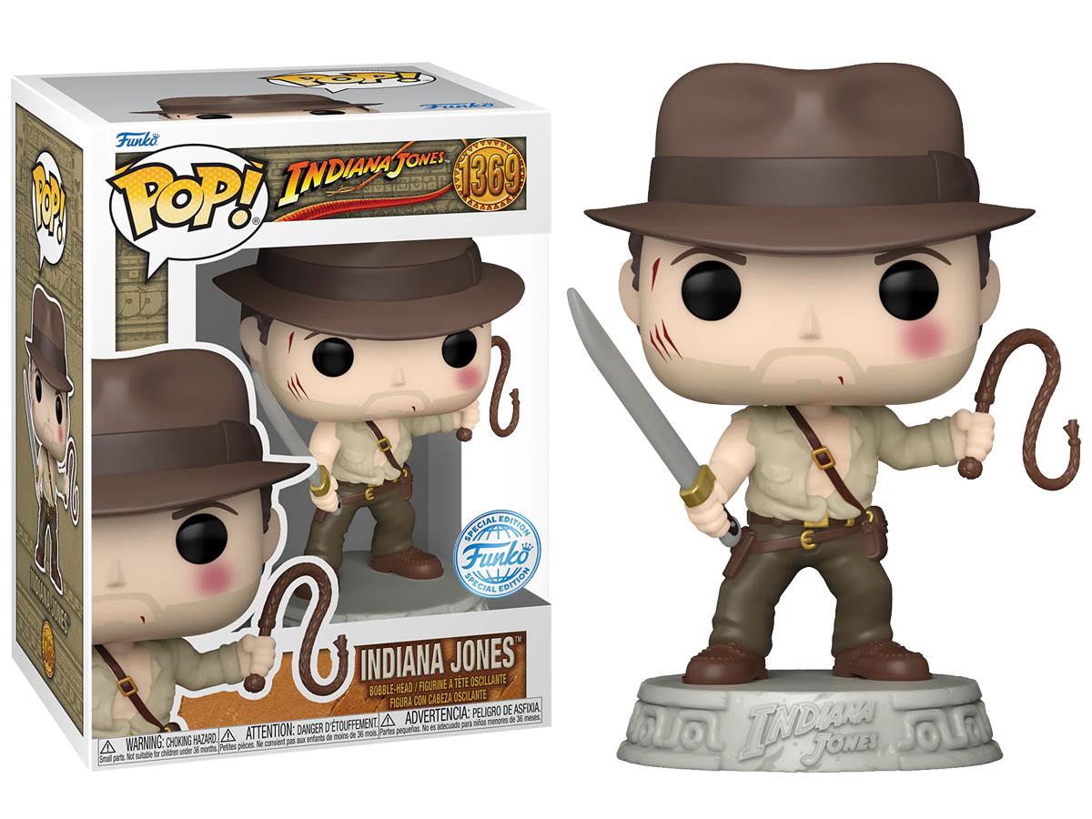 Funko Pop Indiana Jones - Indiana Jones With Whip Special Edition No:1369 Bobble-Head