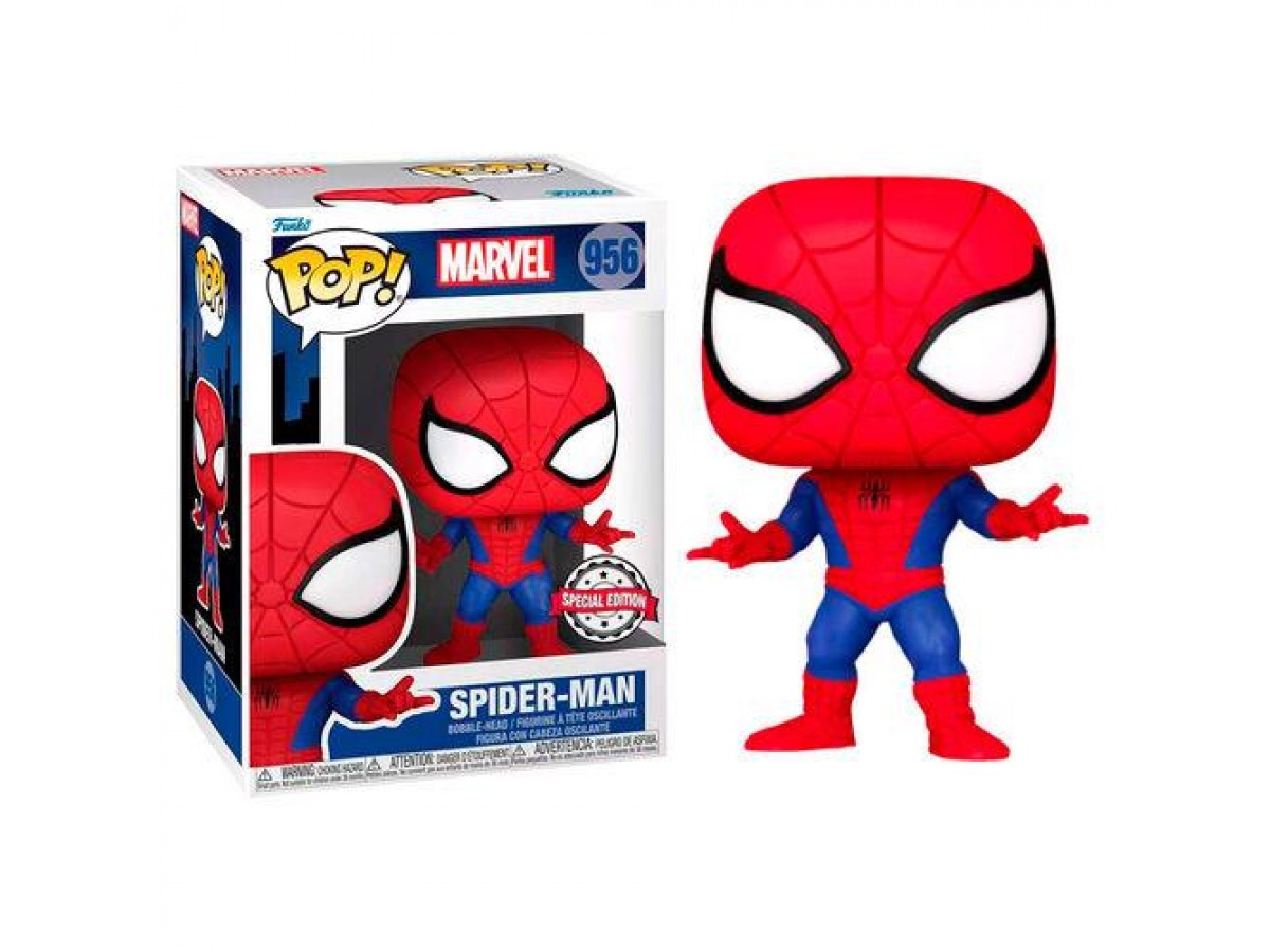 Funko Pop Marvel: Animated Spider-Man - Spider-Man Special Edition No:956 Bobble-Head