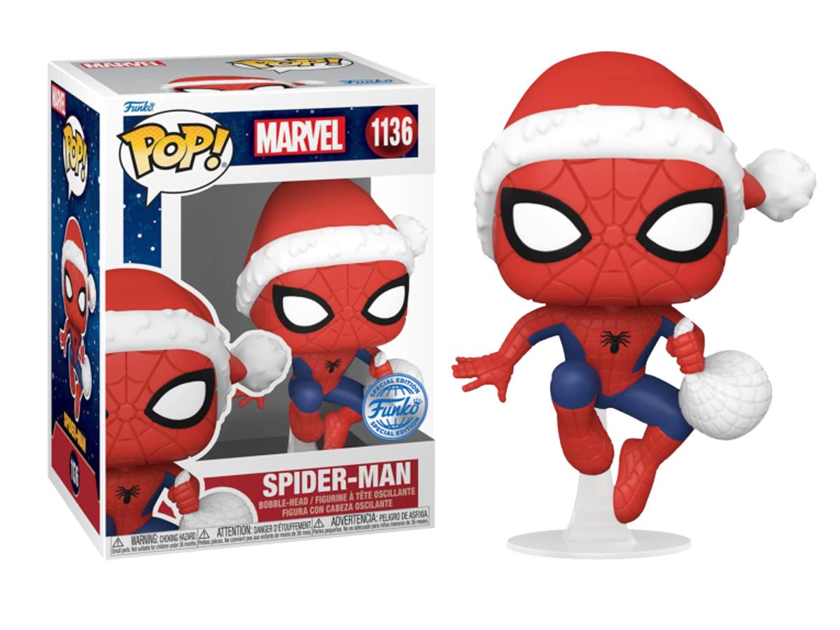 Funko Pop Marvel Beyond Amazing - Spider-Man (in Santa Hat) No:1136