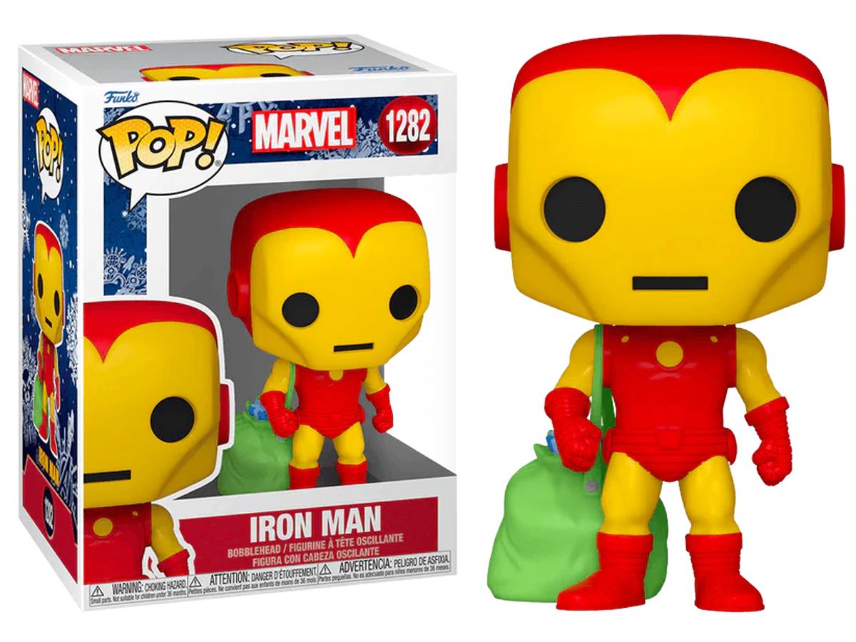 Funko Pop Marvel: Holiday Iron Man With Bag No:1282 Bobble Head
