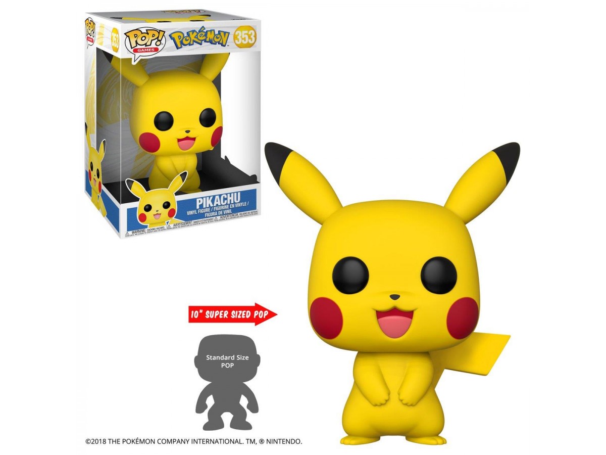 Funko Pop Pokemon Pikachu - 10 Inc  Büyük Boy 25 Cm