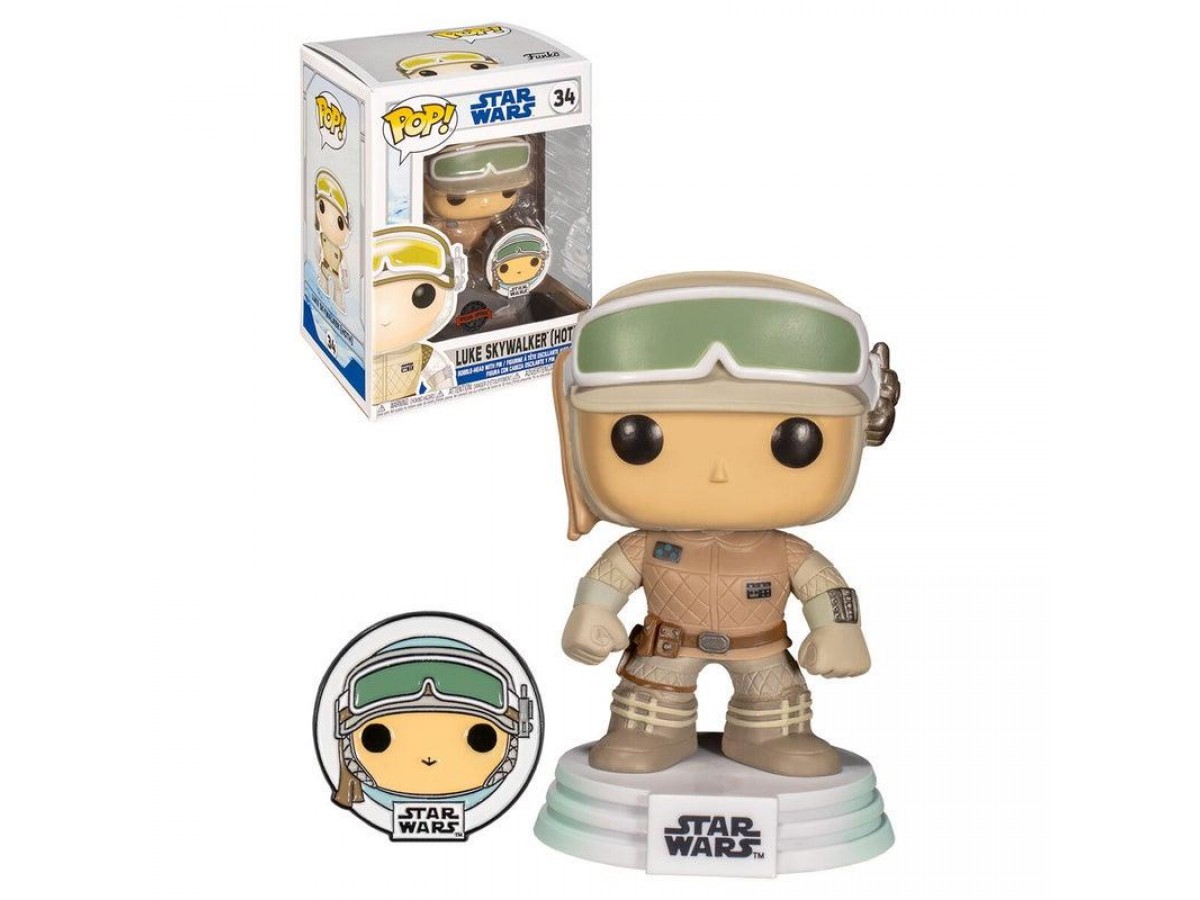 Funko Pop Star Wars Hoth Luke Skywalker With Pin Amazon Exclusive