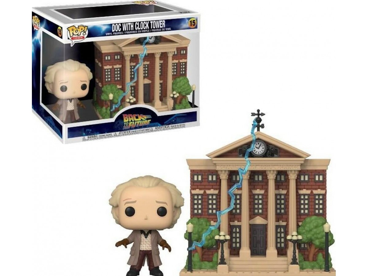 Funko Pop Town Back To The Future - Doc With Clock Tower