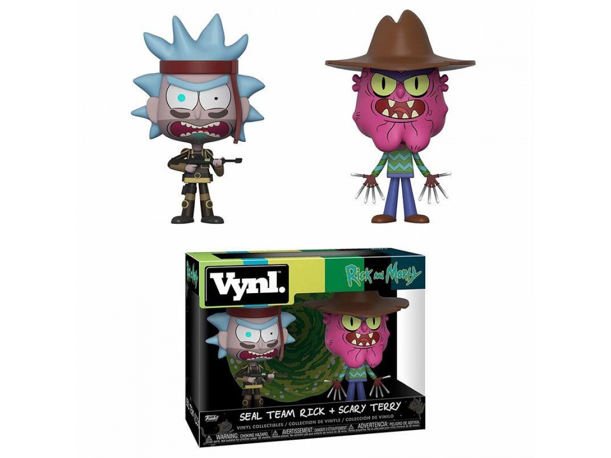 Funko Vynl Rick And Morty Seal Team Rick + Scary Terry Figür