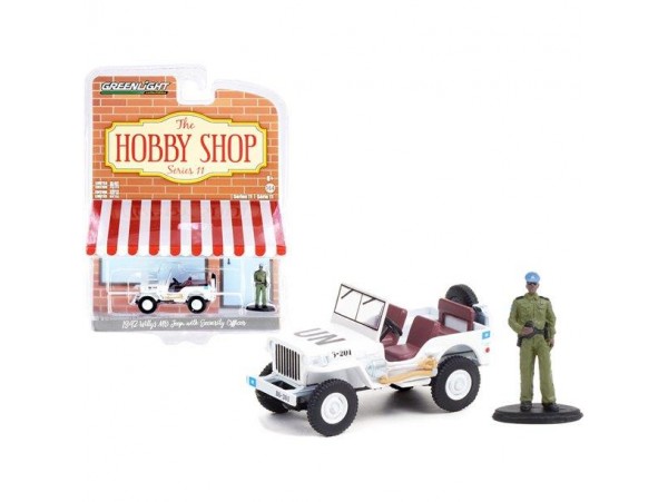 Greenlight 1942 Willys MB Jeep And Security Officer Figuru 1-64