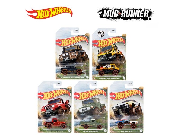 Hot Wheels Mud Runner 5'li Set