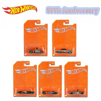 Hot Wheels Orange & Blue 53rd Anniversary 5'li Set