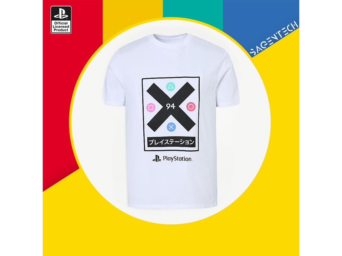 Lisanslı PlayStation Beyaz Iconic Sembol T-Shirt XL