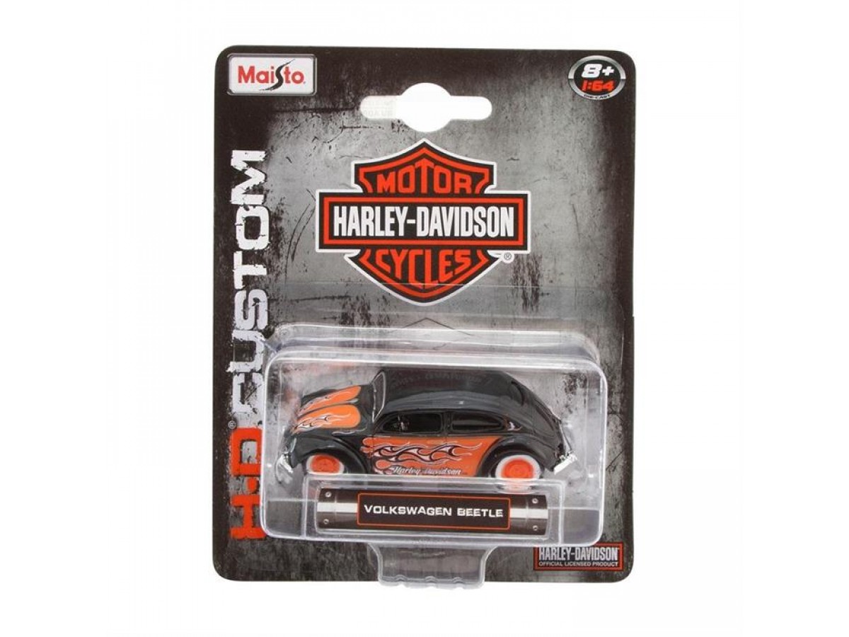 Maisto 1:64 Harley Davidson Custom Cars Volkswagen Beetle 7cm