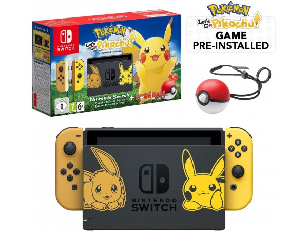 Nintendo Switch Pikachu Limited Edition Konsol+ Pokeball + Oyun