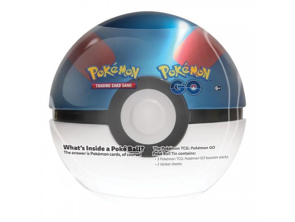Pokemon Tcg Poke Ball Pokemon Go Great Ball Tin + 3 Booster Paket
