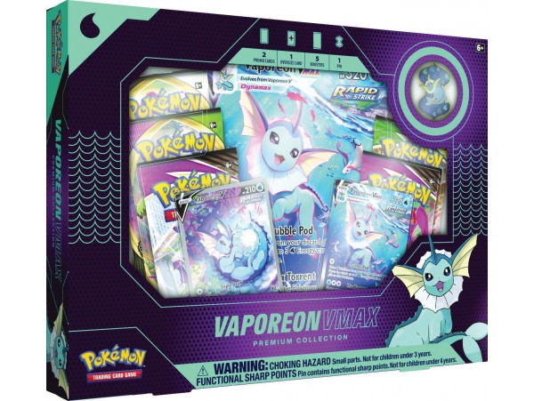 Pokemon Tcg Vaporeon VMAX Premium Collection Box