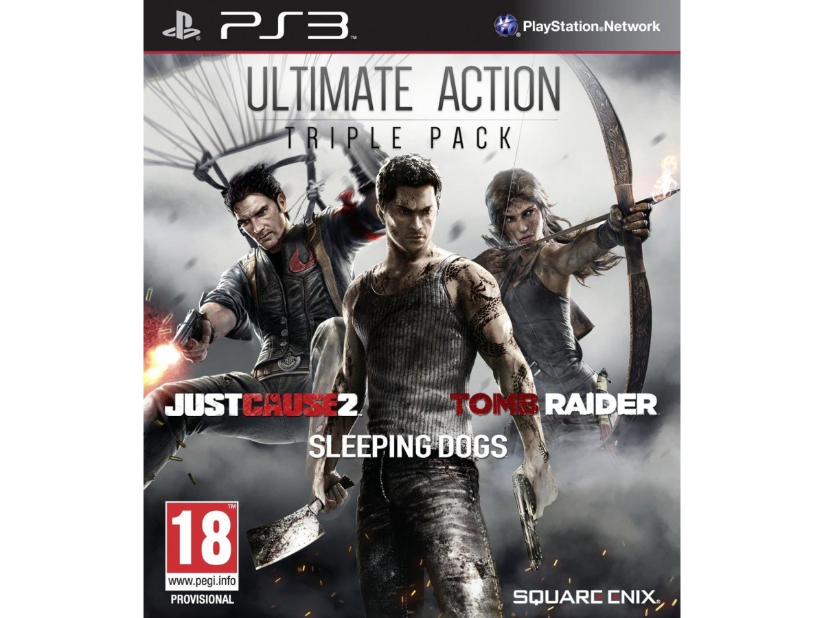 Ps3 Ultimate Action Triple Pack Just Cause2 Tomb Raider Sleeping Dogs