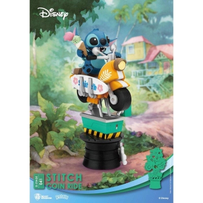 Beast Kingdomdisney D-Stage Pvc Diorama Stitch Coin Ride 16 Cm
