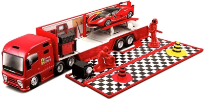 Burago Ferrari Race & Play Racing Hauler