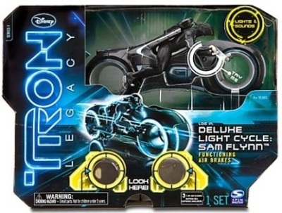 Disney Tron Legacy Series 1 Deluxe Light Cycle Sam Flynn Vehicle