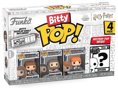 Funko Bitty Pop 4'lü Paket Harry Potter - Hermione, Hagrid, Ron Weasley