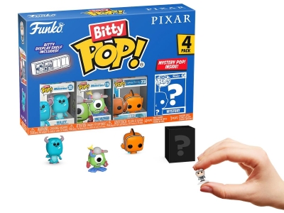 Funko Bitty Pop 4-Pack Disney Pixar - Sulley, Mike Wazowski, Nemo, Mystery Pop