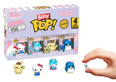 Funko Bitty Pop 4-Pack Hello Kitty And Friends - Hello Kitty (classic), Cinnamoroll, Pompompurin,