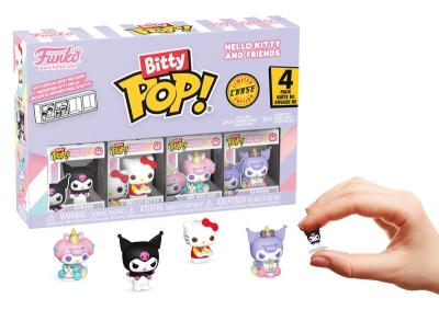Funko Bitty Pop 4-Pack Hello Kitty And Friends - Kuromi, Hello Kitty, My Melody, Chase Figure