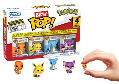 Funko Bitty Pop 4-Pack Pokemon - Charmander, Jolteon, Larpas, Rattata