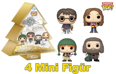 Funko Pocket Pop 4-Pack Harry Potter - Happy Holidays Tree Box