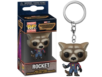 Funko Pocket Pop: Marvel Guardians Of The Galaxy Volume 3 - Rocket Bobble-Head Anahtarlık
