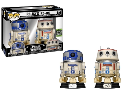 Funko Pop 2-Pack Disney: Star Wars - R2-D2 & R5-D4 Galactic Convention Exclusive Bobble-Head