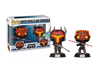 Funko Pop 2-Pack Disney Star Wars Clonewars - Darth Maul & Gar Saxon Glows İn The Dark