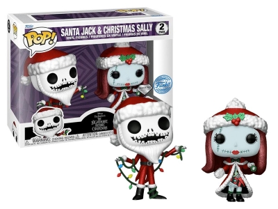 Funko Pop 2-Pack Disney The Nightmare Before Christmas - Santa Jack & Christmas Sally Glitter