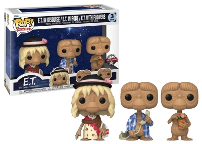 Funko Pop 3-Pack Movies E.T. - E.T. İn Disguise / E.T. İn Robe / E.T. With Flowers Special Edition