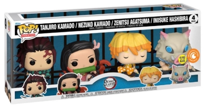 Funko Pop 4-Pack Animation: Demon Slayer Kimetsu No Yaiba S1 - Tanjiro Kamado / Nezuko Kamado / Zeni