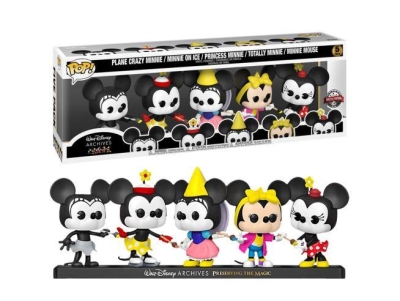 Funko Pop 5-Pack Disney Archives: Plane Crazy Minnie / Minnie on Ice / Princess Minnie / Totally Min