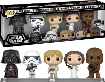 Funko Pop 5-Pack: Disney Star Wars - Darth Vader / Stormtrooper / Luke Skywalker / Princess Leia / C