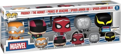 Funko Pop 5-Pack Marvel: Spider-Man - Prodigy / The Hornet / Prince of Arachne / Spider-Armor MK I /