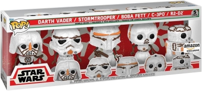 Funko Pop 5-Pack Star Wars: Holiday Snowman - Darth Vader / Stormtrooper / Boba Fett / C-3PO