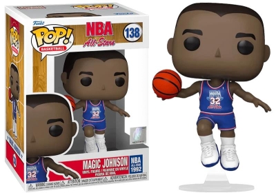 Funko Pop Basketball Nba All Stars - Magic Johnson (blue All Star Uni 1992) No:138