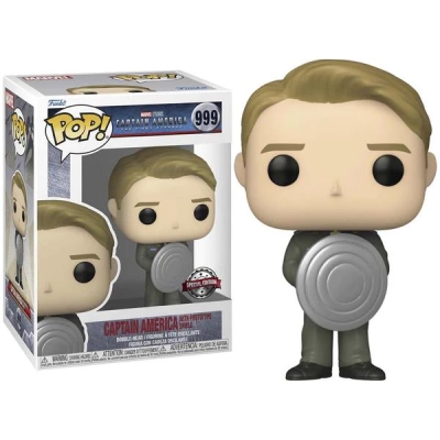 Funko Pop : Captain America The First Avenger - Captain America with Prototype Shield Metallic No: