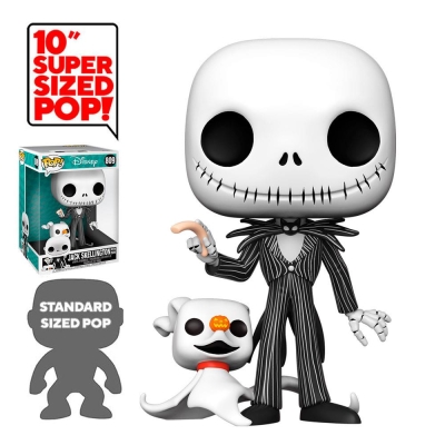 Funko Pop Disney Jack Skellington With Zero - 10 Inc Büyük Boy 25 Cm