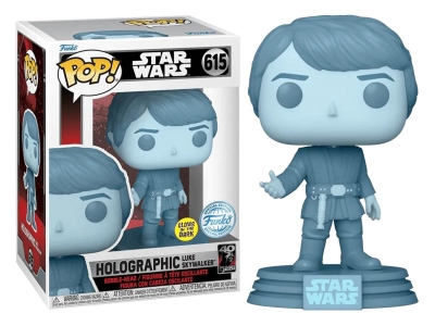 Funko Pop Disney Star Wars: Return Of The Jedi 40th Holographic Luke Skywalker Glows İn The